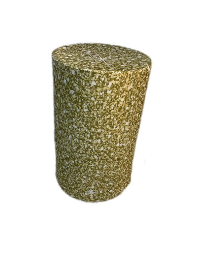 Capa de Cilindro Sublimado Glitter Dourado G - Pegue e Dekore