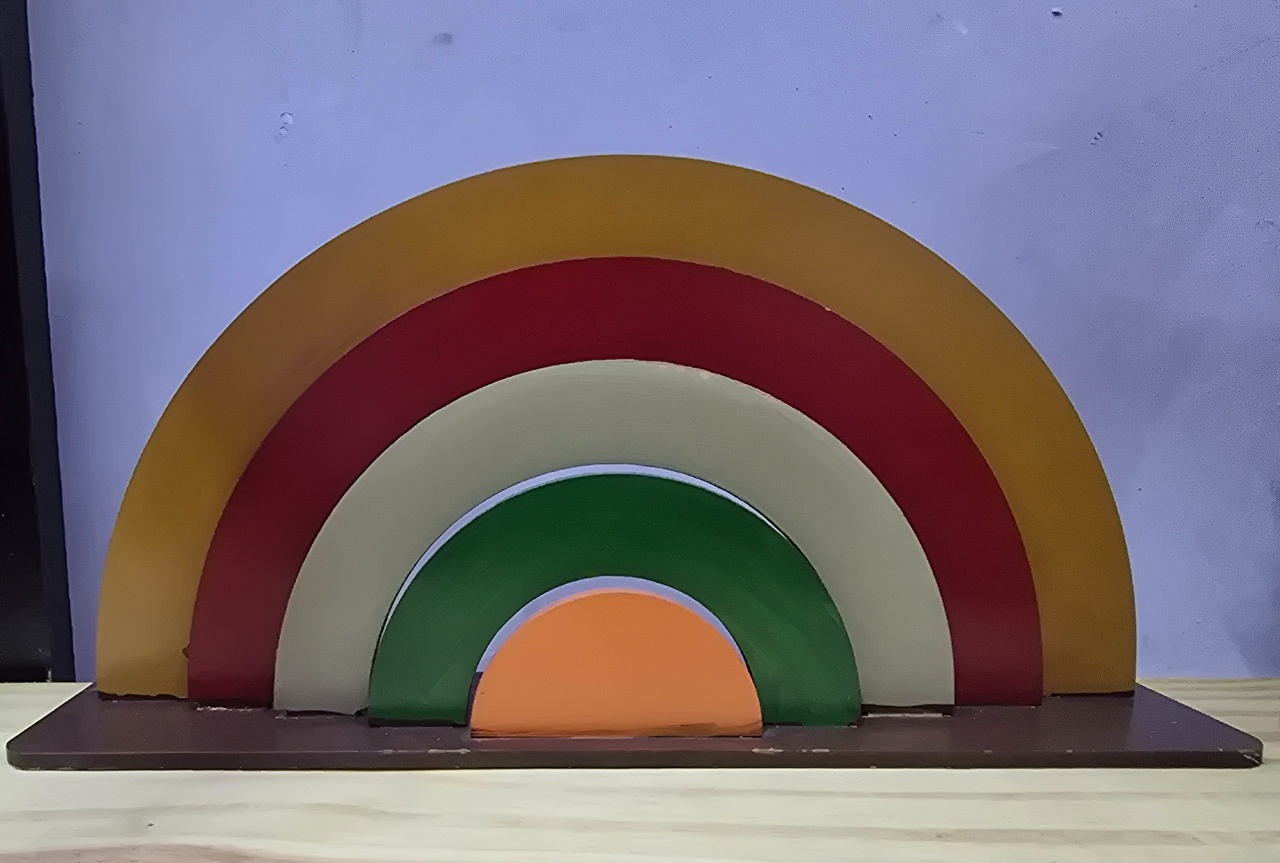 Display 3D Arco Iris Boho - Pegue e Dekore