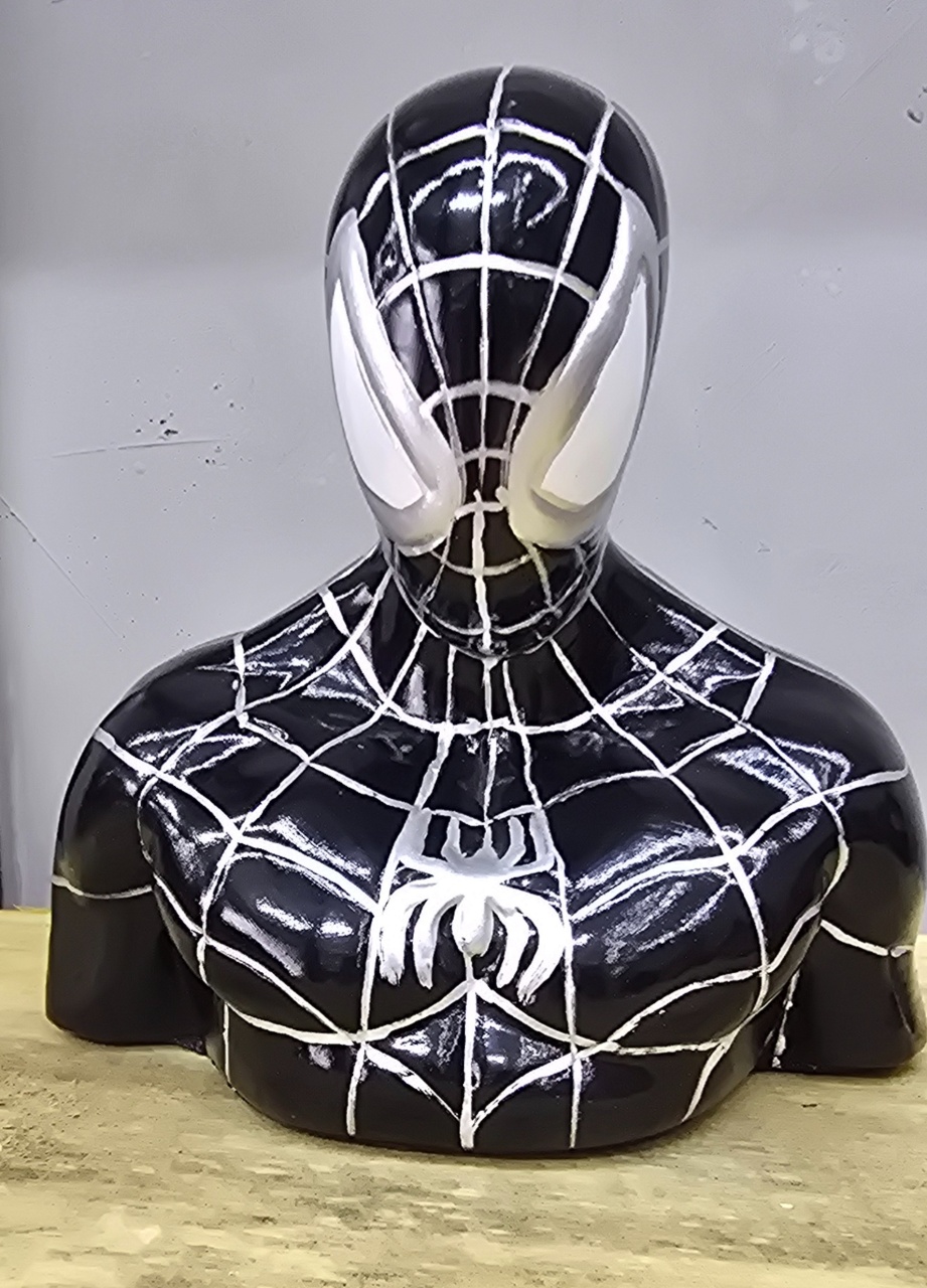 Busto Homem Aranha Preto - Pegue e Dekore
