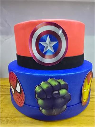 Bolo Fake Vingadores - Pegue e Dekore