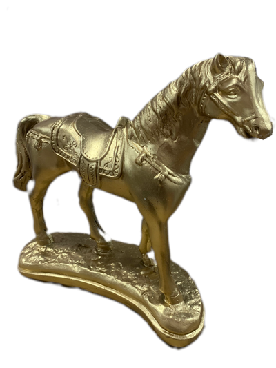 Cavalo Dourado Luxo - Pegue e Dekore