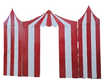 Painel Tenda Circo Vermelho  - Pegue e Dekore