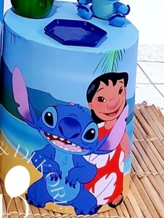 Capa de Cilindro Lilo Stitch P - Pegue e Dekore