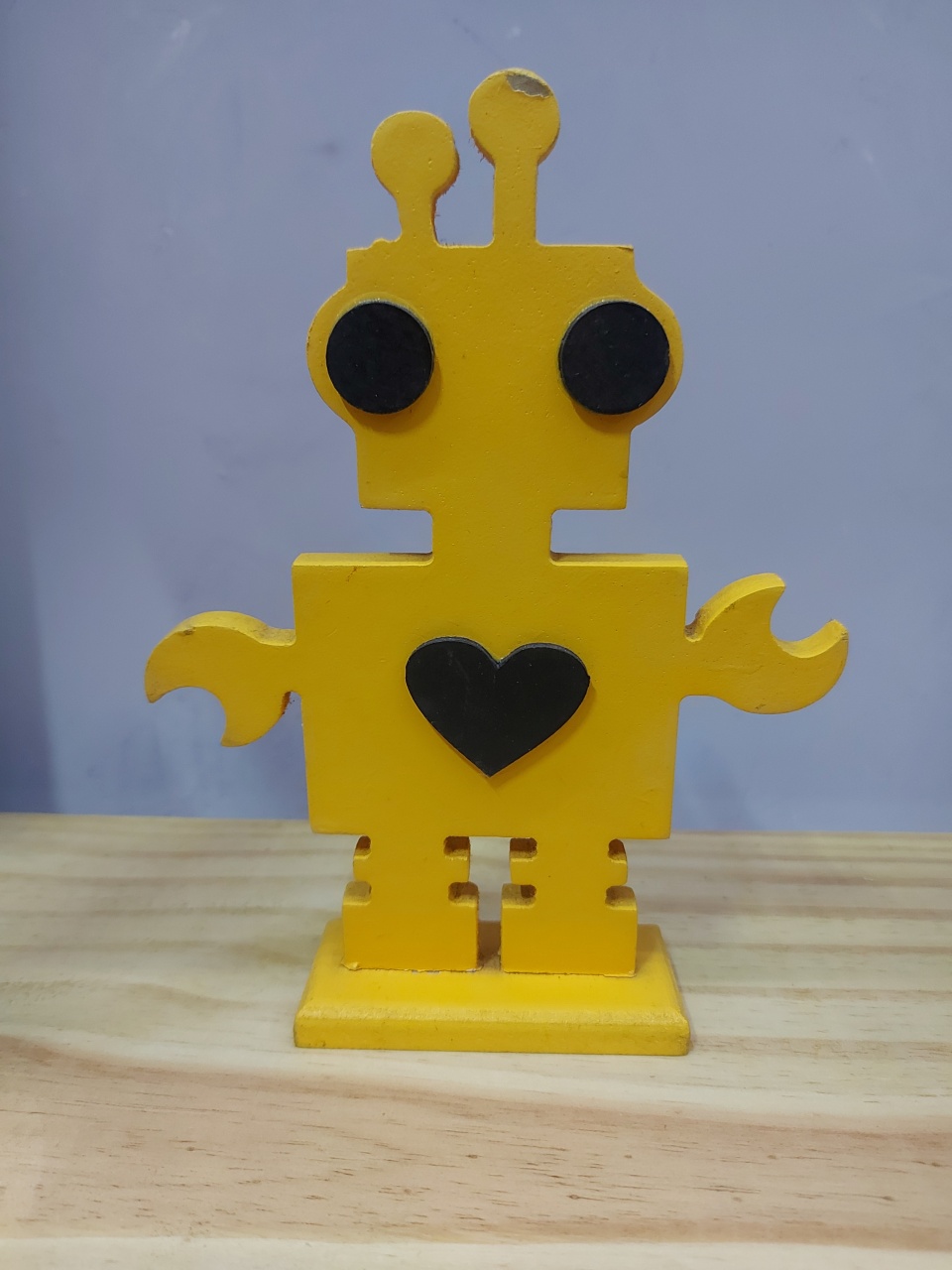 Display 3D Robô Amarelo - Pegue e Dekore