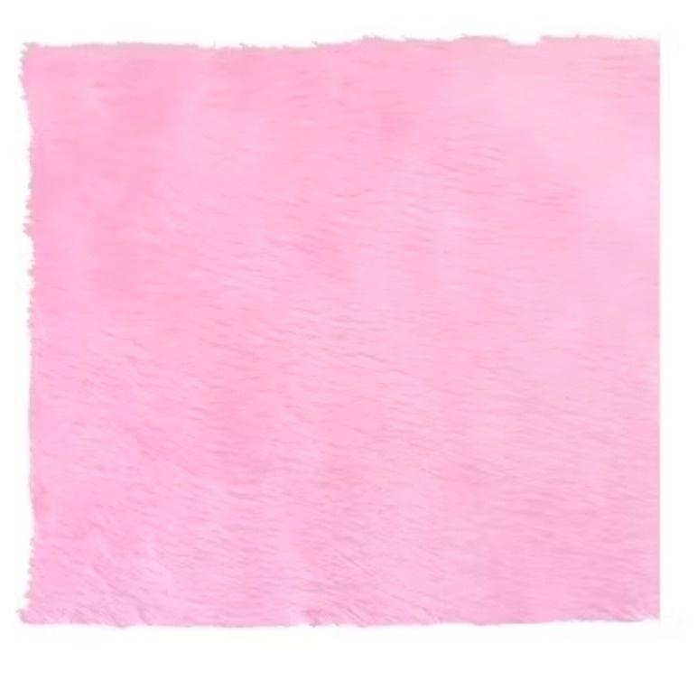 Tapete Pelucia Rosa Bebê  - Pegue e Dekore