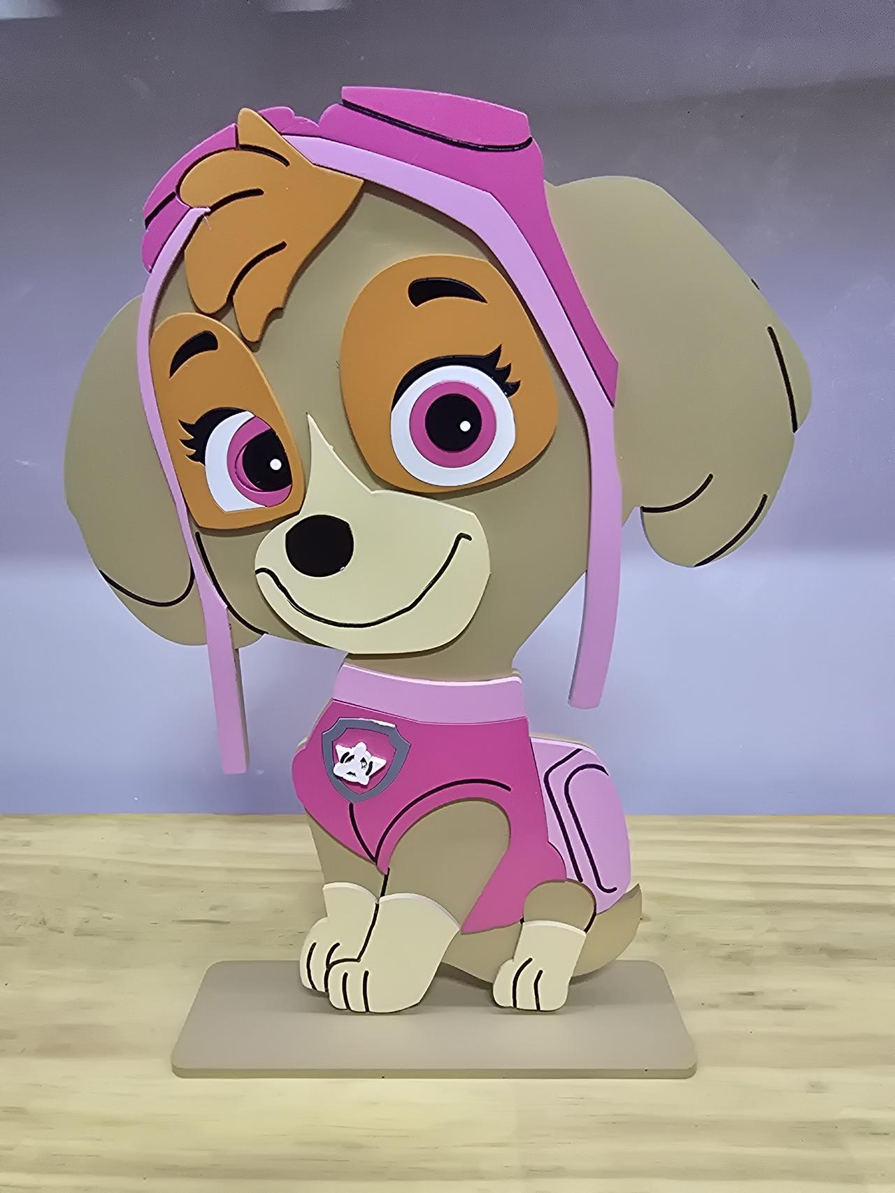Display 3D Patrulha Canina Skye - Pegue e Dekore