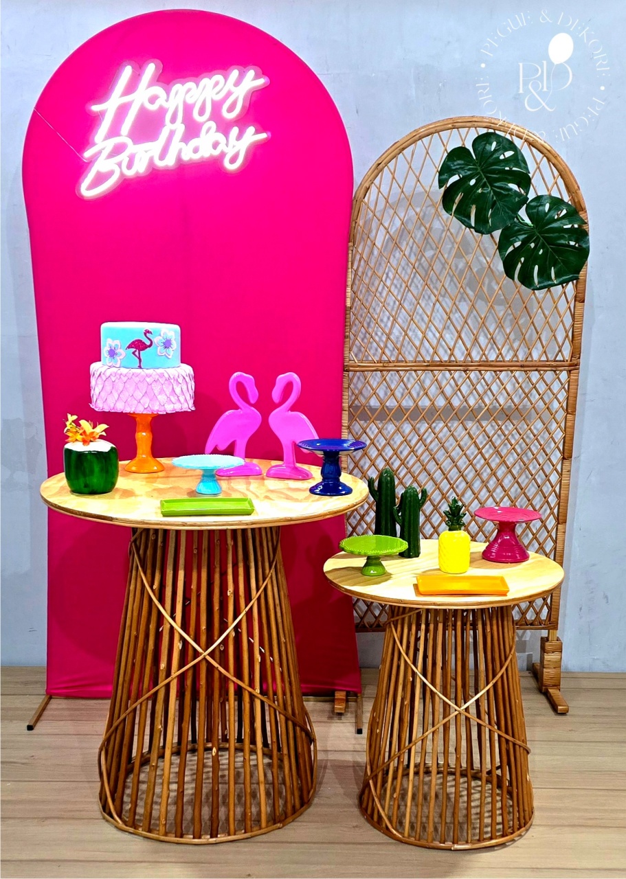Kit Signature Tropical/ Flamingo/ Tardezinha Vime- Coleção: Praia & Diversão - Pegue e Dekore