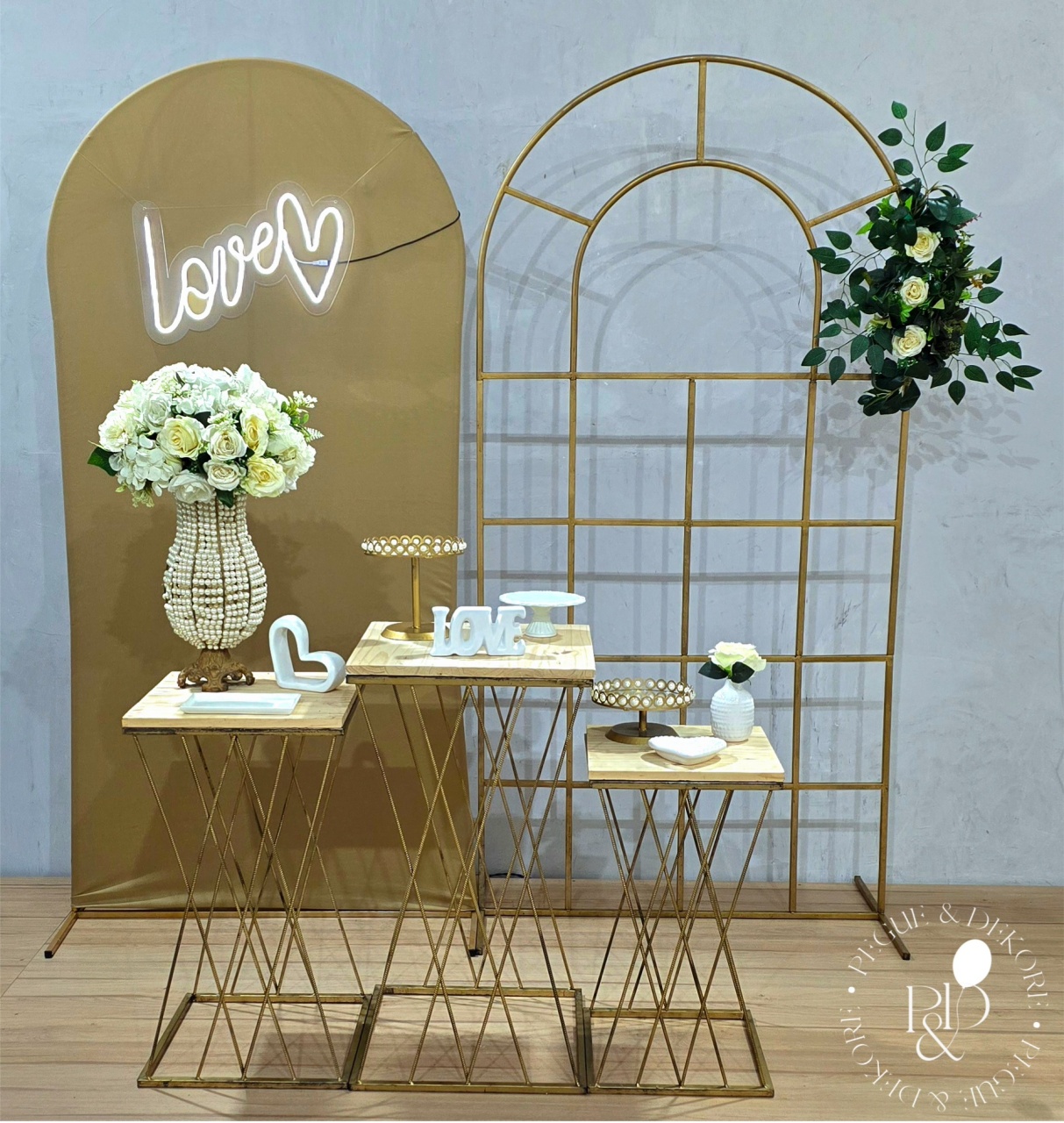 Kit Elegance Love Bege Coleção:amor - Pegue e Dekore