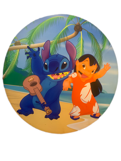 Painel Sublimado Lilo Stitch - Pegue e Dekore