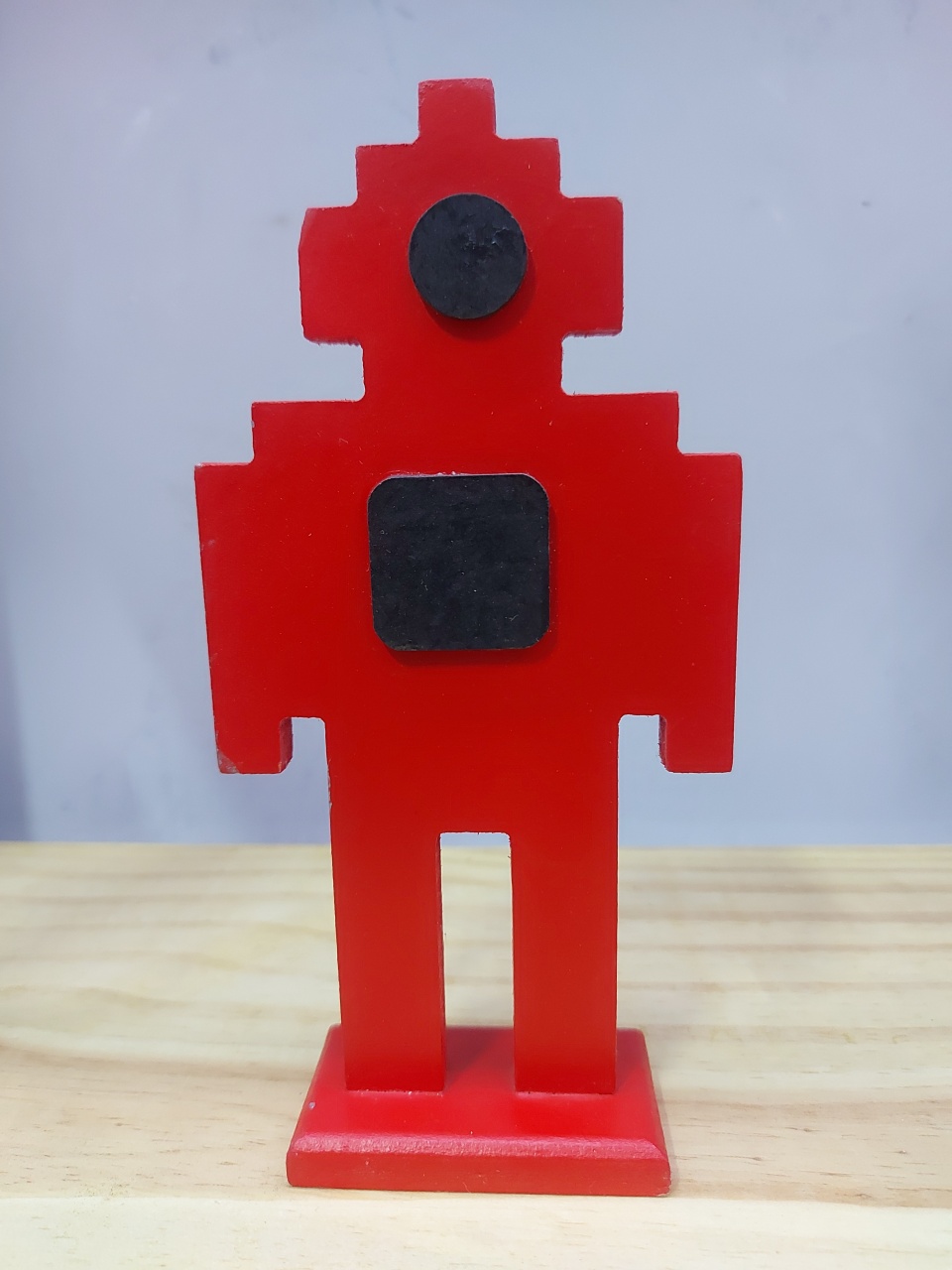 Display 3D Robô Vermelho - Pegue e Dekore