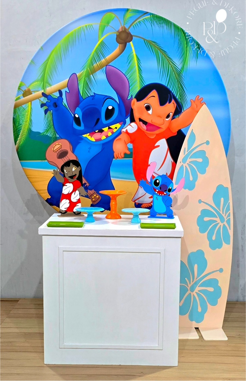 Kit Essencial Lilo Stitch (K2173) - Coleção: Praia & Diversão - Pegue e Dekore