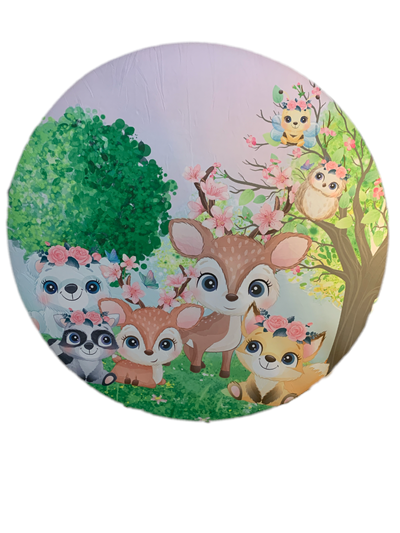 Painel Sublimado Bosque Rosa - Pegue e Dekore