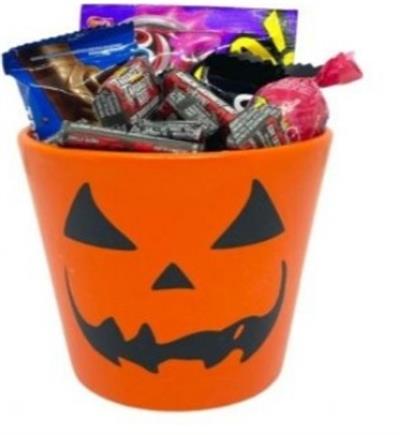 Balde Abóbora Halloween - Pegue e Dekore