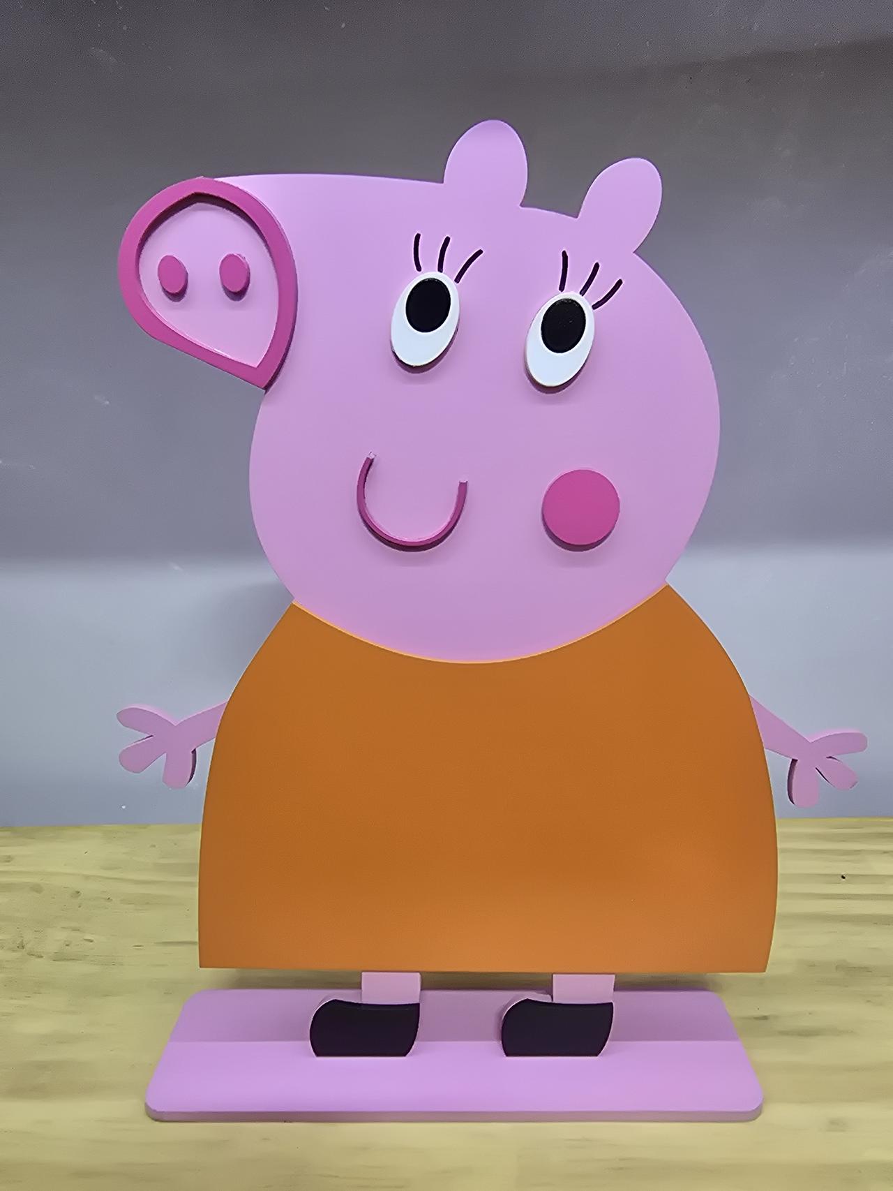 Display 3D Peppa Pig Mamãe Pig - Pegue e Dekore