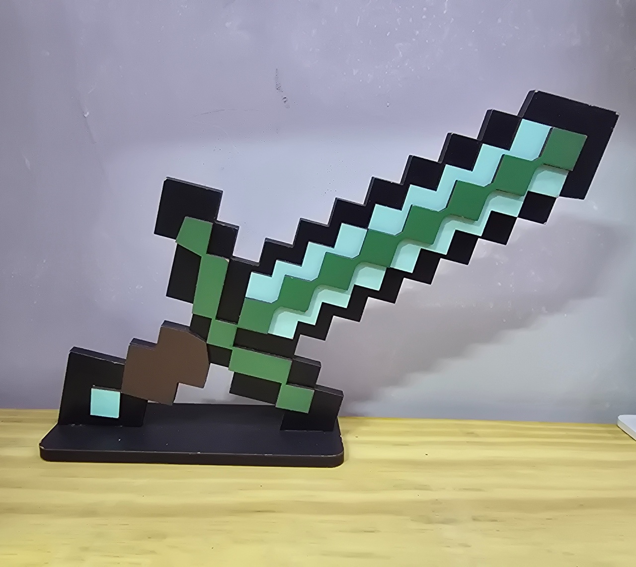 Display 3D Espada Minecraft - Pegue e Dekore