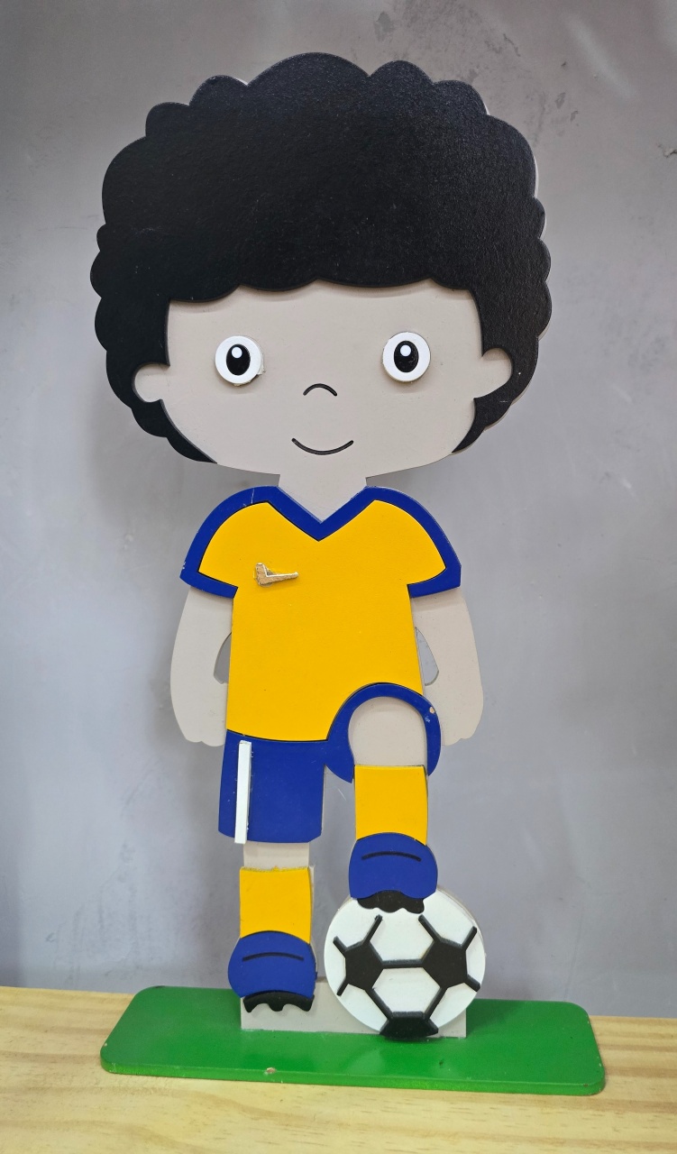 Display 3D Jogador Brasil/Copa - Pegue e Dekore