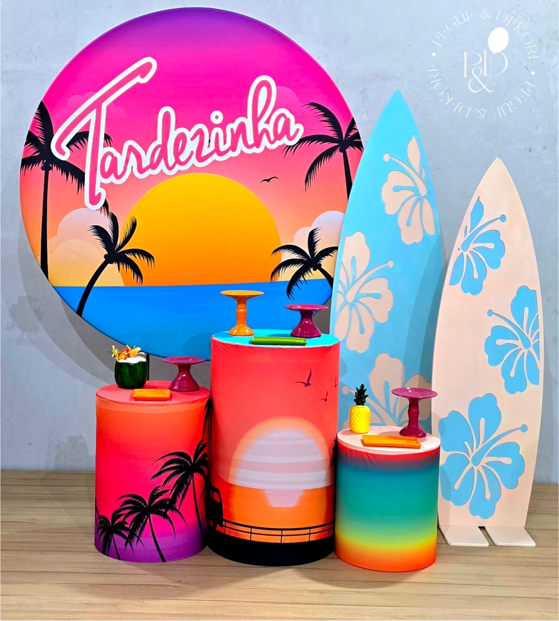 Kit Elegance Tardezinha/Pranchas - Coleção: Praia & Diversão - Pegue e Dekore