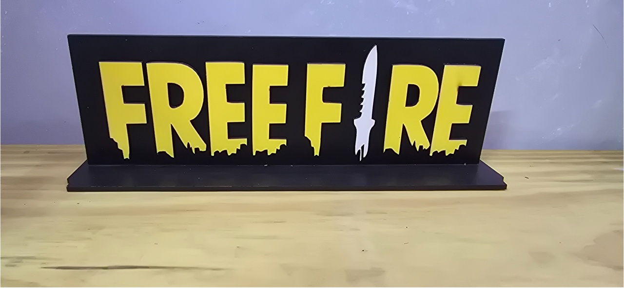 Display 3D Free Fire - Pegue e Dekore