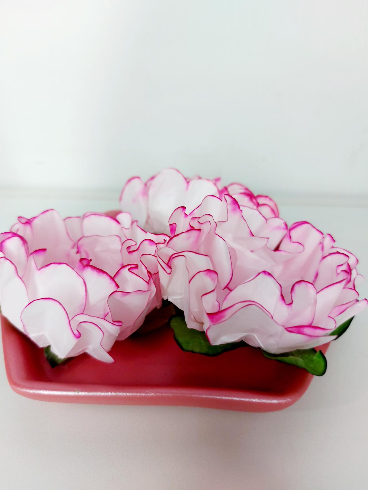 Travessa Sextavada Rosa Perolado - Pegue e Dekore
