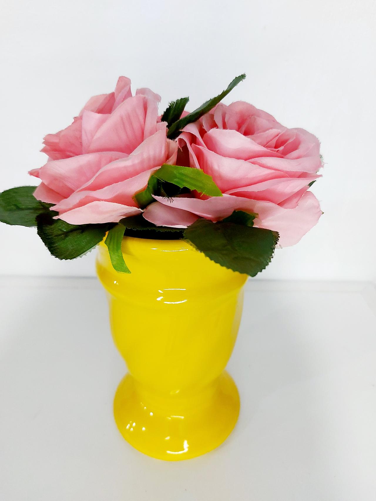 Vaso Belo M Amarelo Gema - Pegue e Dekore