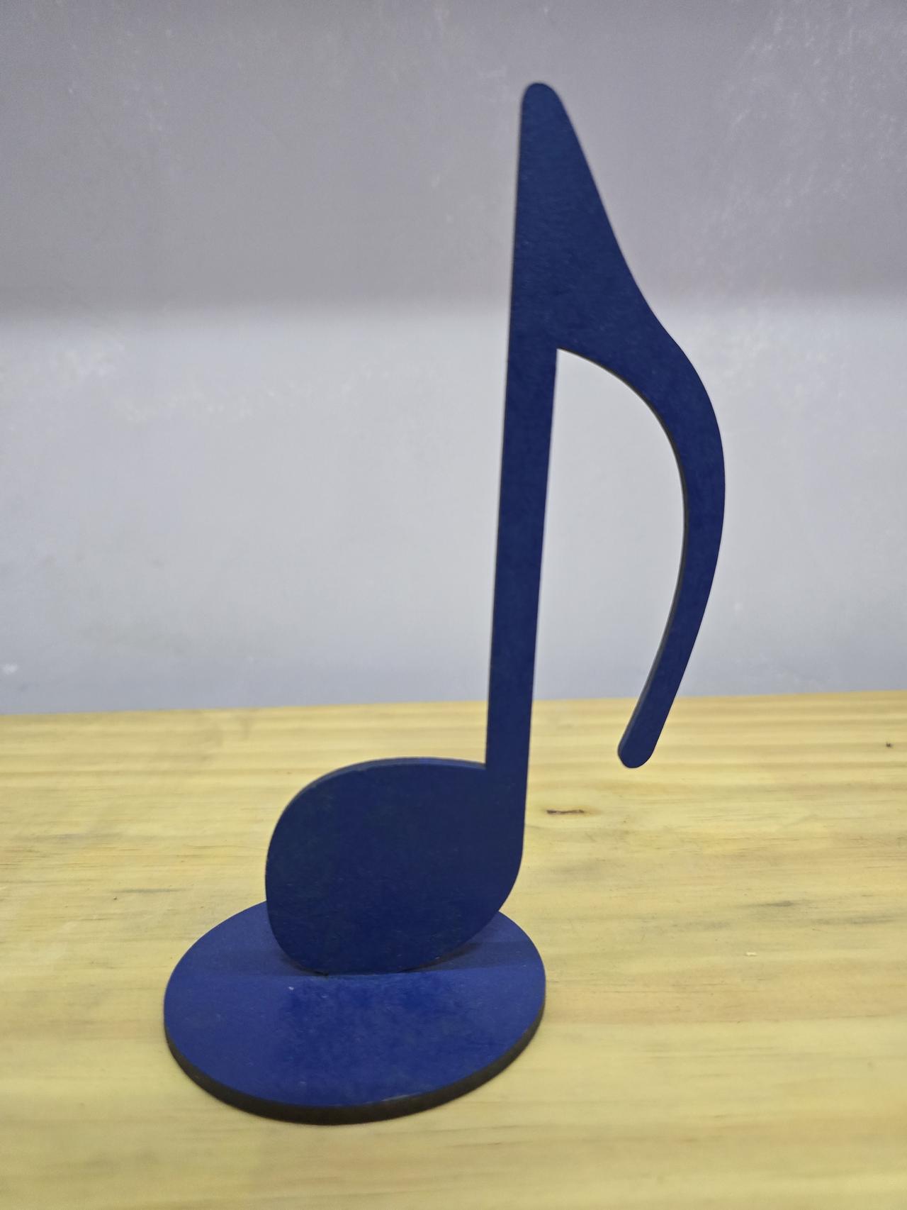 Display 3D Nota Musical Azul - Pegue e Dekore