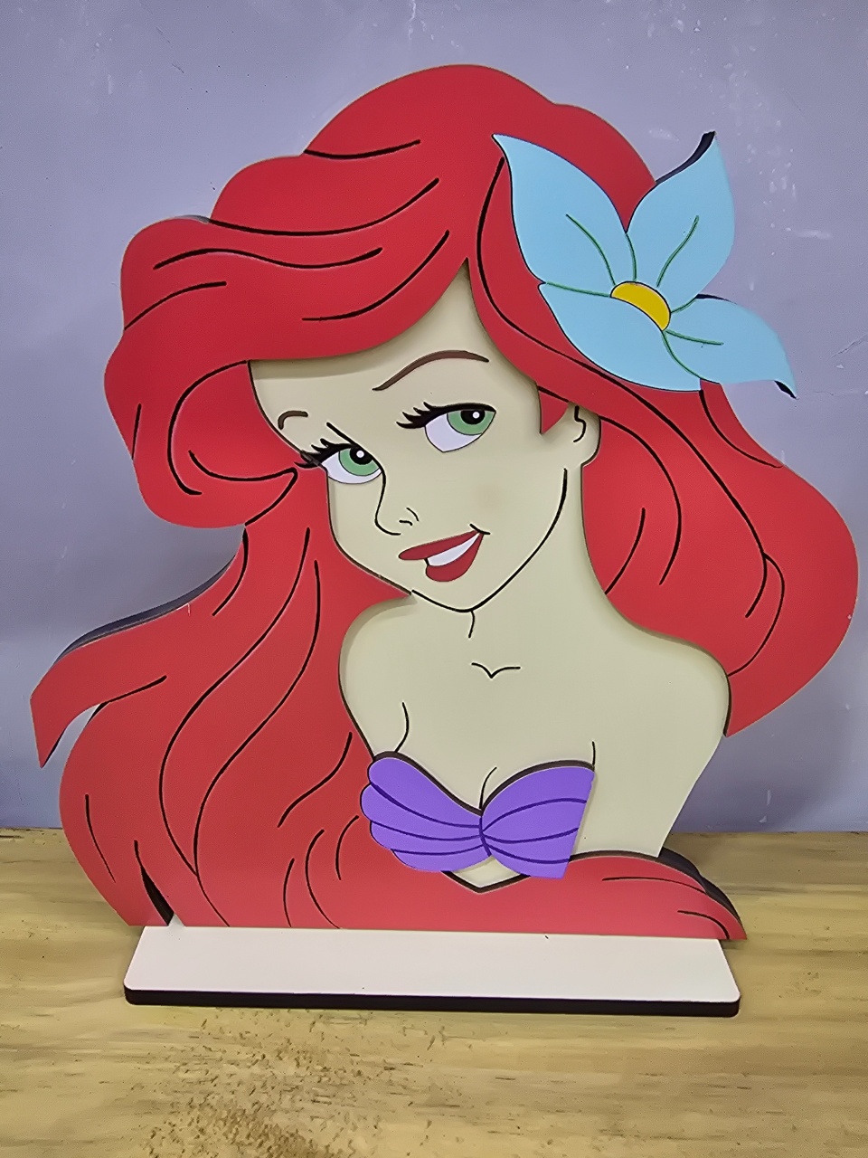Display 3D Princesa Ariel - Pegue e Dekore