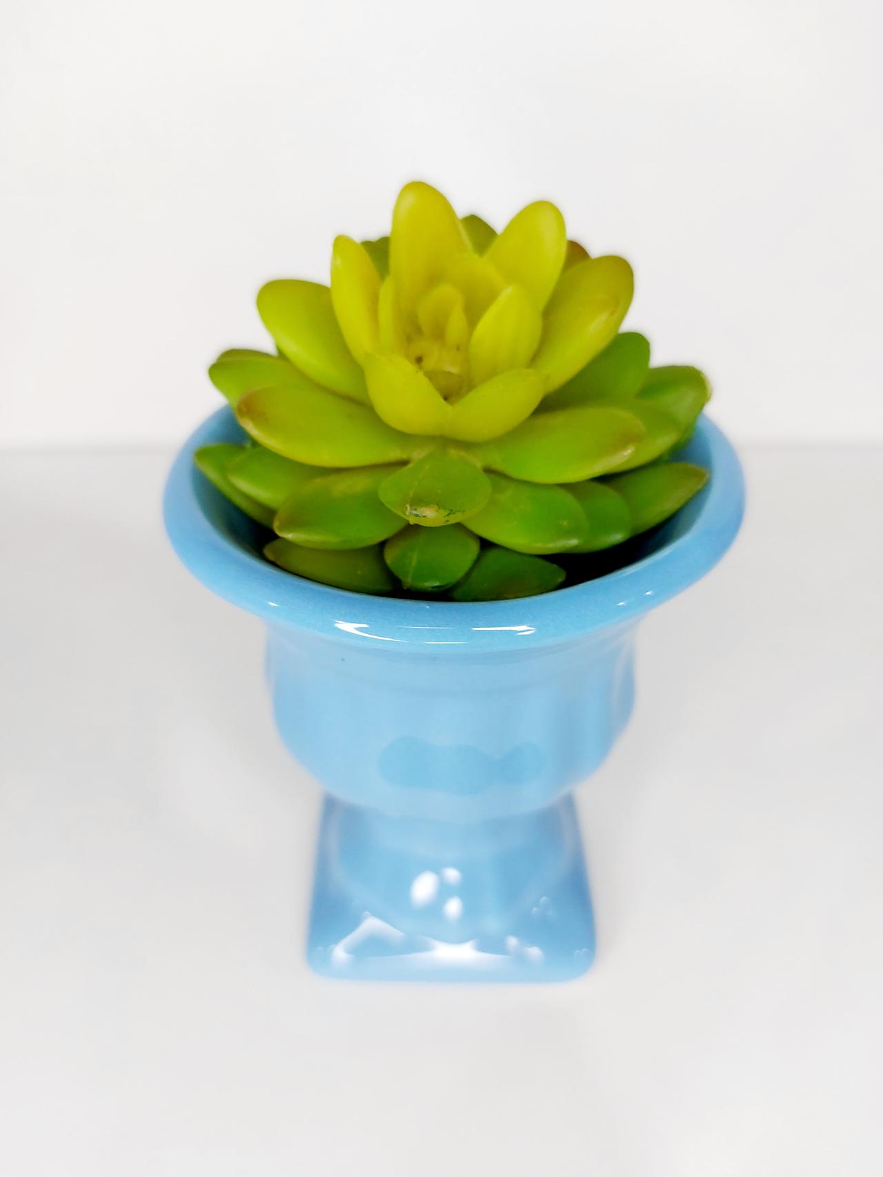 Vaso Greguinho Pp Azul Bebê - Pegue e Dekore