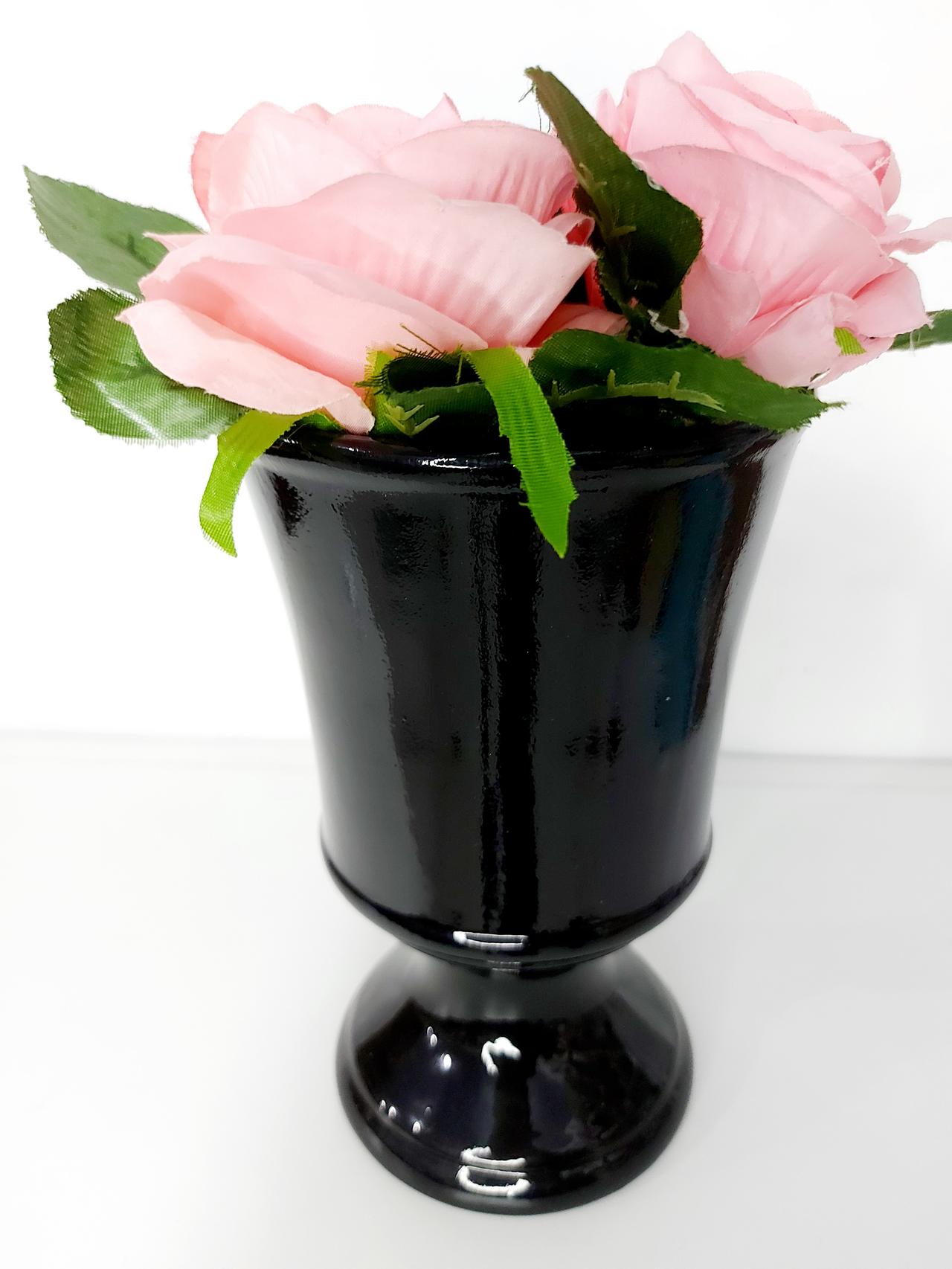 Vaso Dupla Liso G Preto - Pegue e Dekore