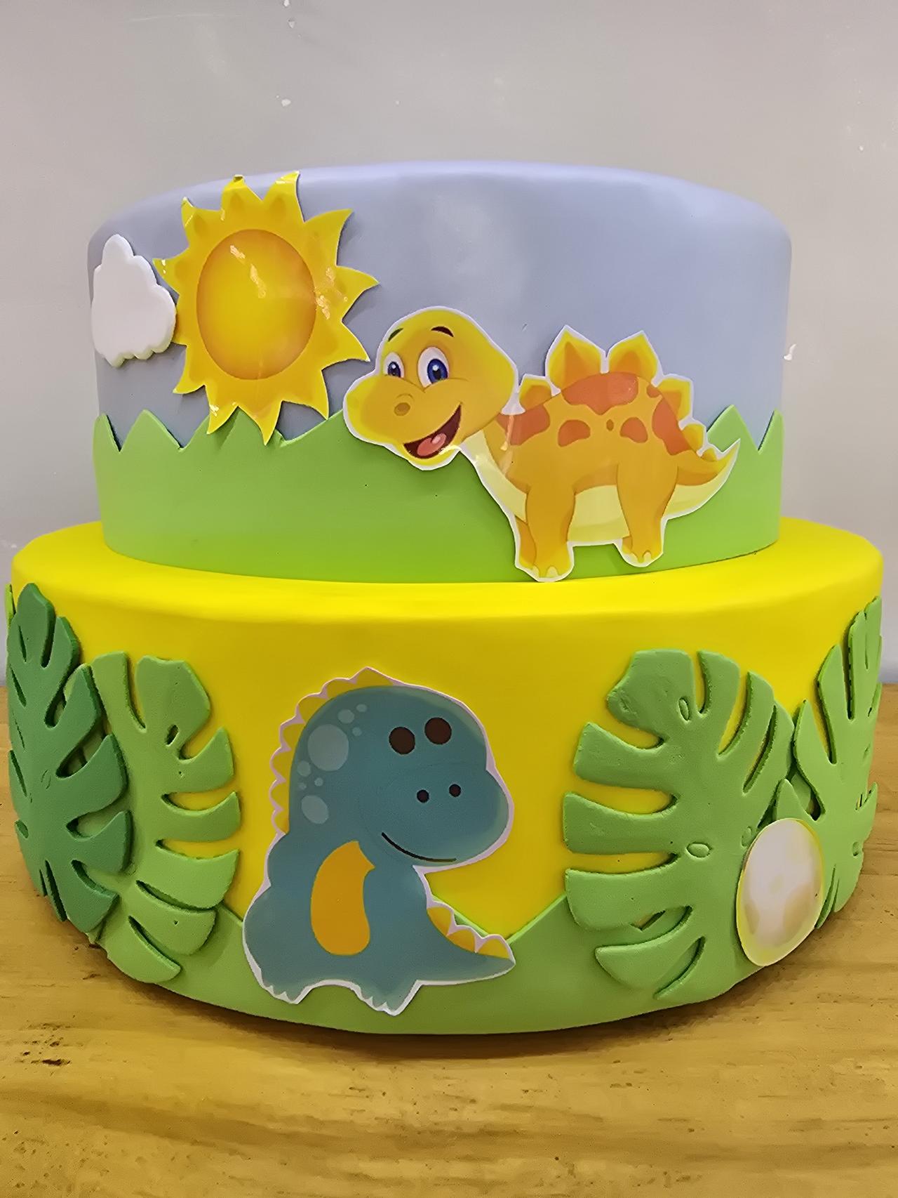 Bolo Fake Dino Baby - Pegue e Dekore