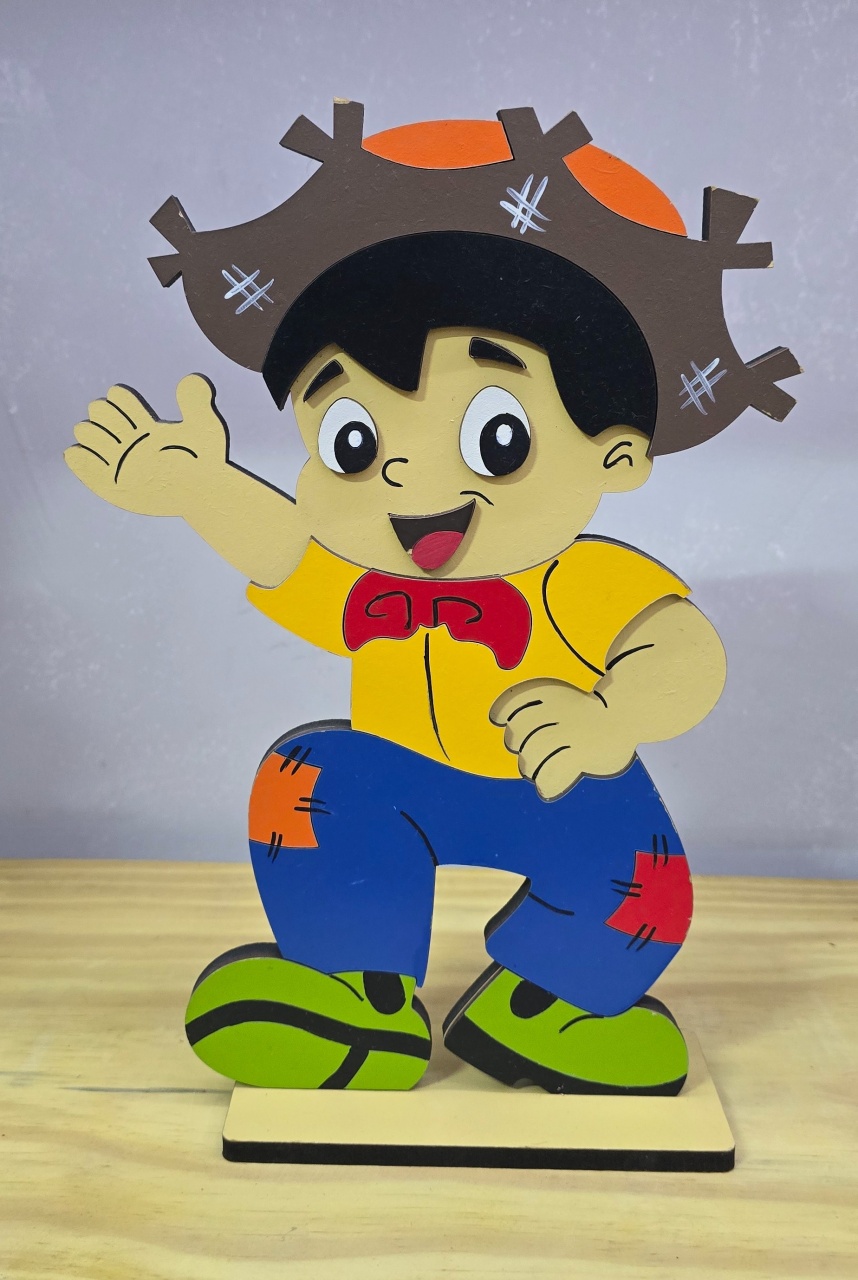 Display 3D Menino Junino - Pegue e Dekore