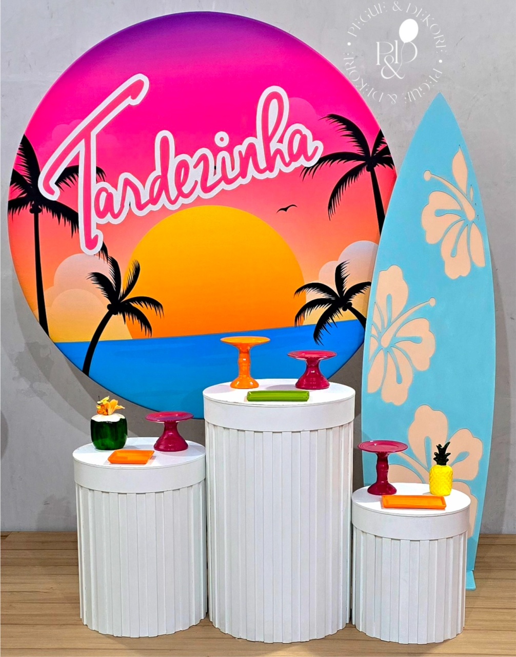 Kit Essencial Tardezinha/Prancha - Coleção: Praia & Diversão - Pegue e Dekore
