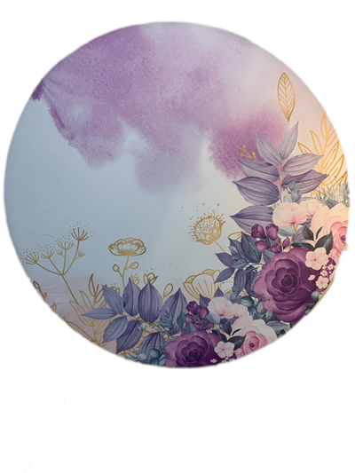 Painel Sublimado Floral Lilás  - Pegue e Dekore