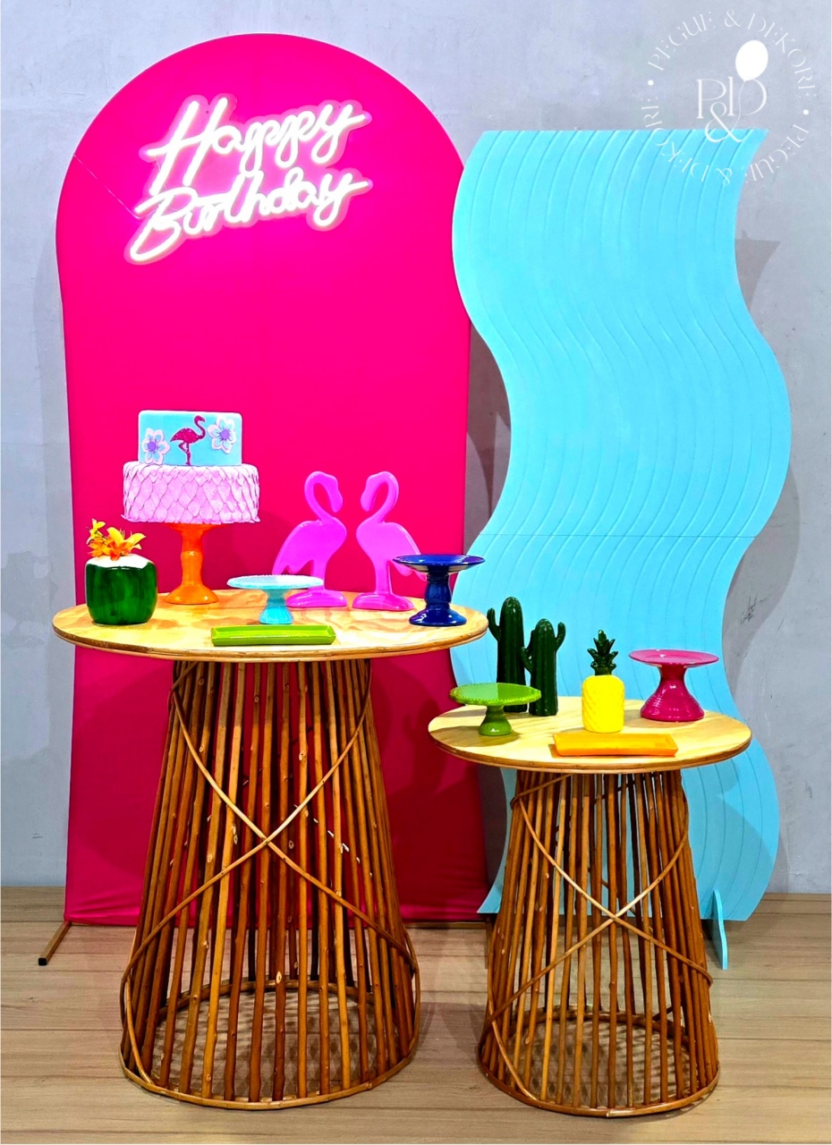 Kit Elegance Tropical/ Flamingo/ Tardezinha Onda- Coleção: Praia & Diversão - Pegue e Dekore