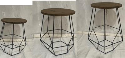 Trio Mesa Garden Diamante Negro - Pegue e Dekore