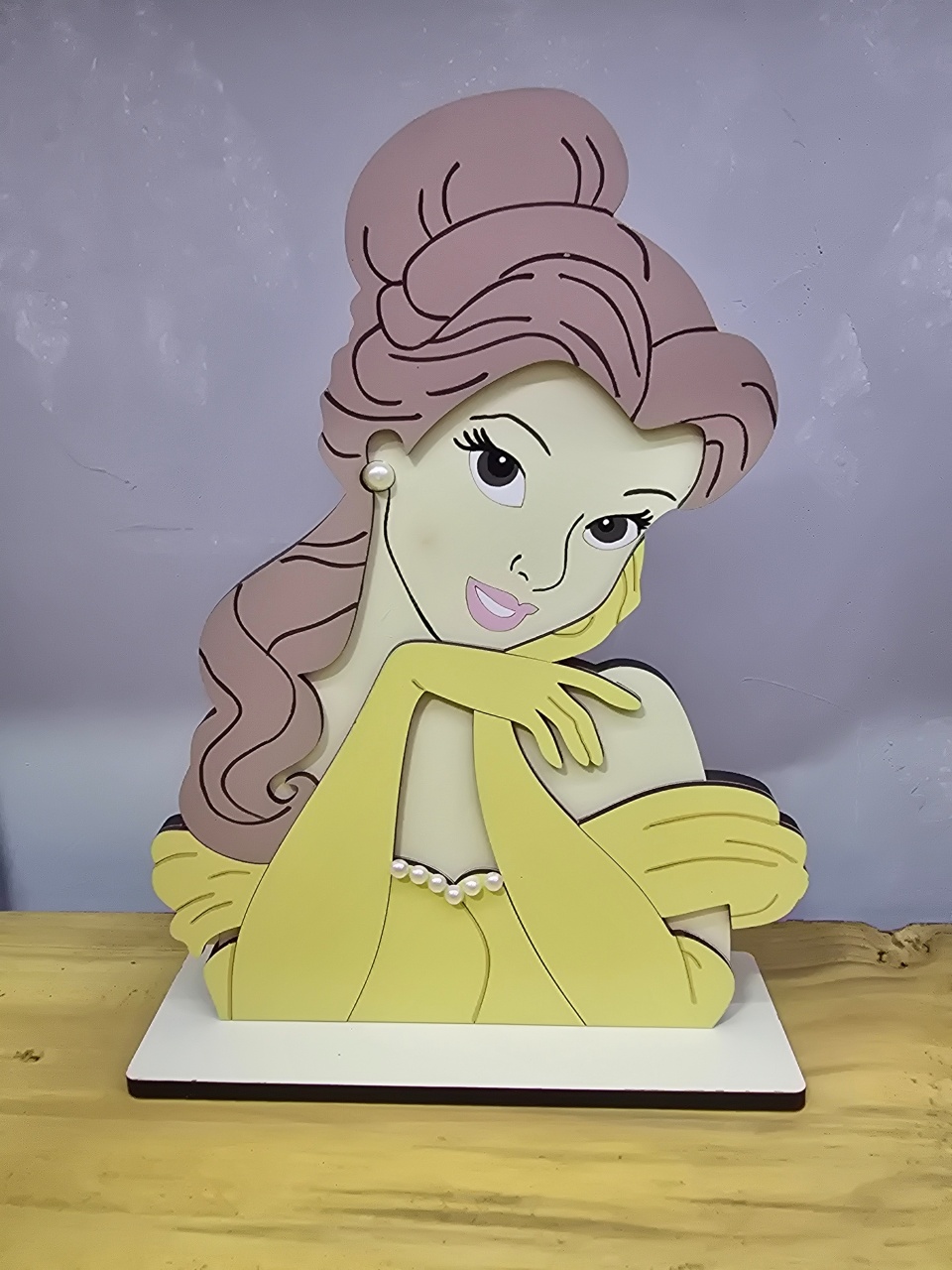 Display 3D Princesa Bela - Pegue e Dekore