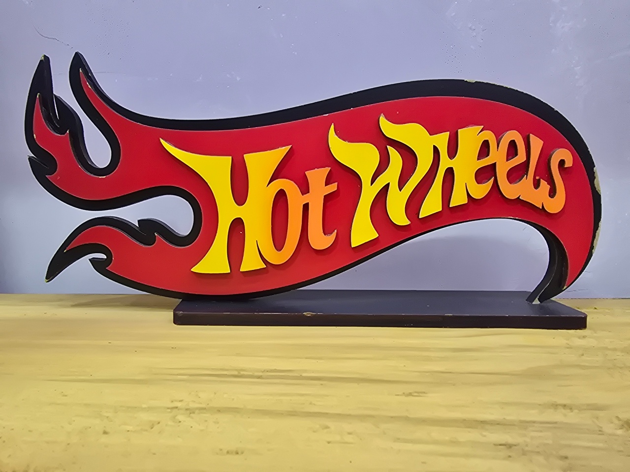 Display 3D Placa Hotwheels - Pegue e Dekore