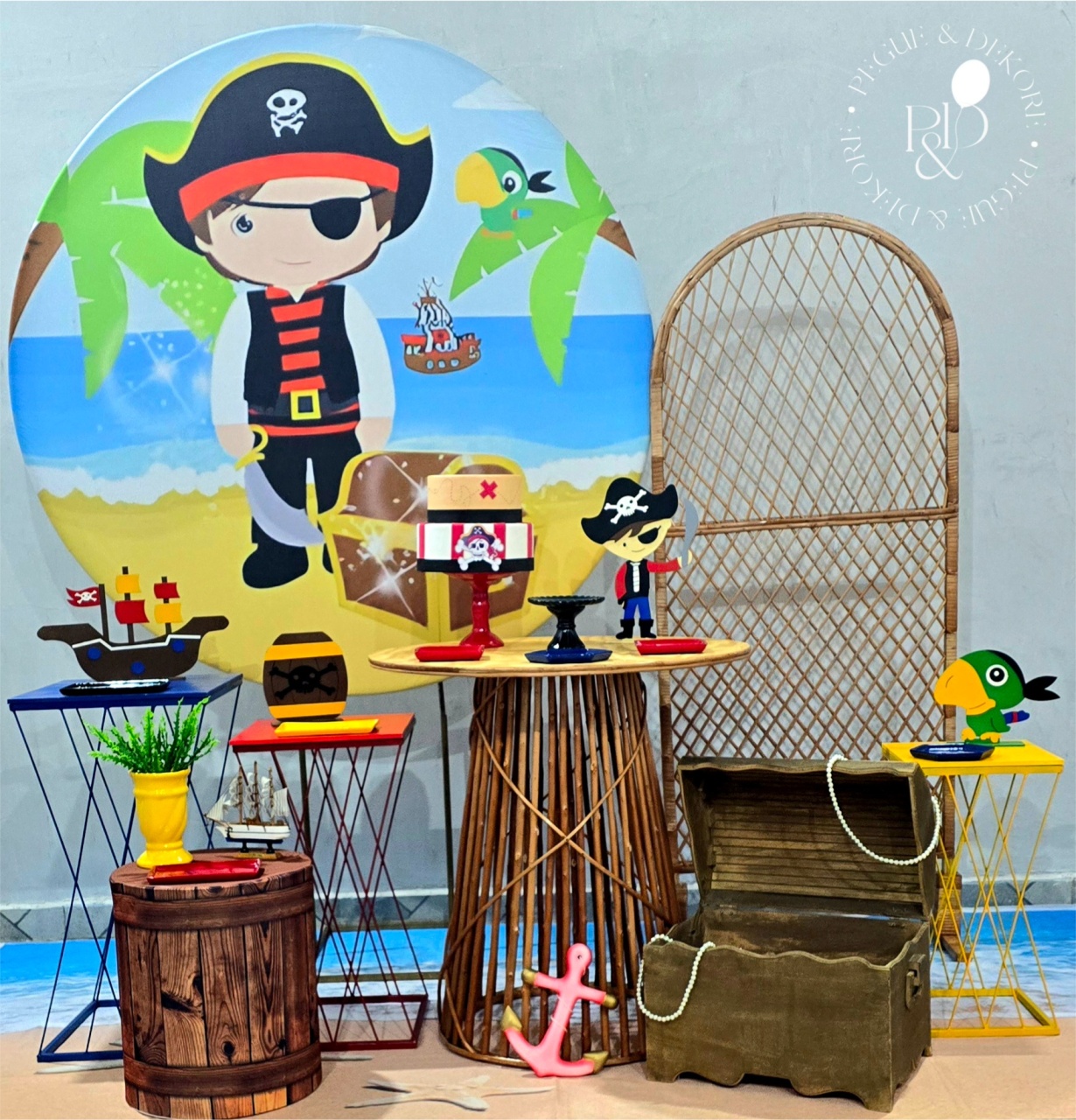 Kit Signature Pirata- Coleção: Aventuras Ao Mar  - Pegue e Dekore