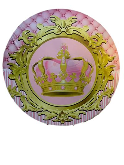 Painel Sublimado Coroa Rosa - Pegue e Dekore