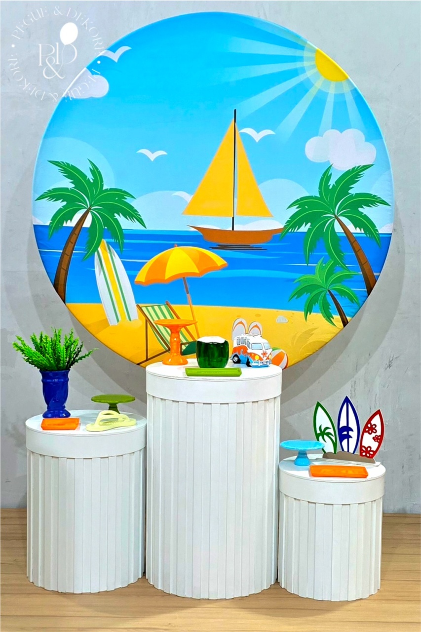 Kit Essencial Praia/Ripado - Coleção: Praia & Diversão - Pegue e Dekore