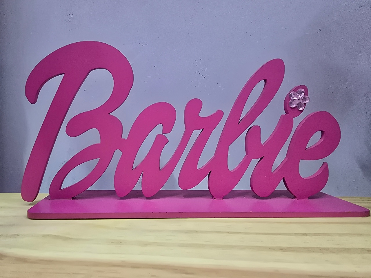 Display 3D Placa Barbie - Pegue e Dekore