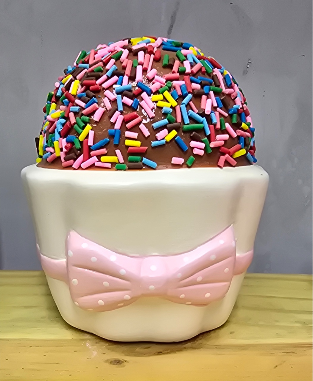 Brigadeiro G Laço Rosa - Pegue e Dekore