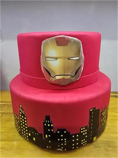 Bolo Fake Homem de Ferro - Pegue e Dekore