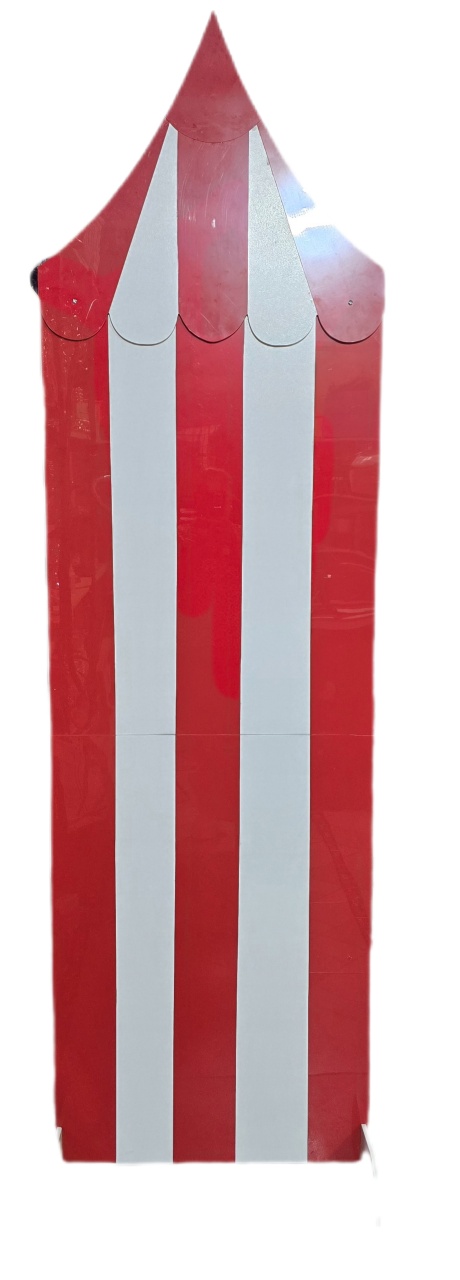 Painel Tenda Circo Vermelho  Lateral - Pegue e Dekore