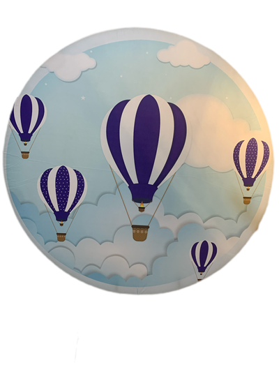 Painel Sublimado Balão Azul - Pegue e Dekore