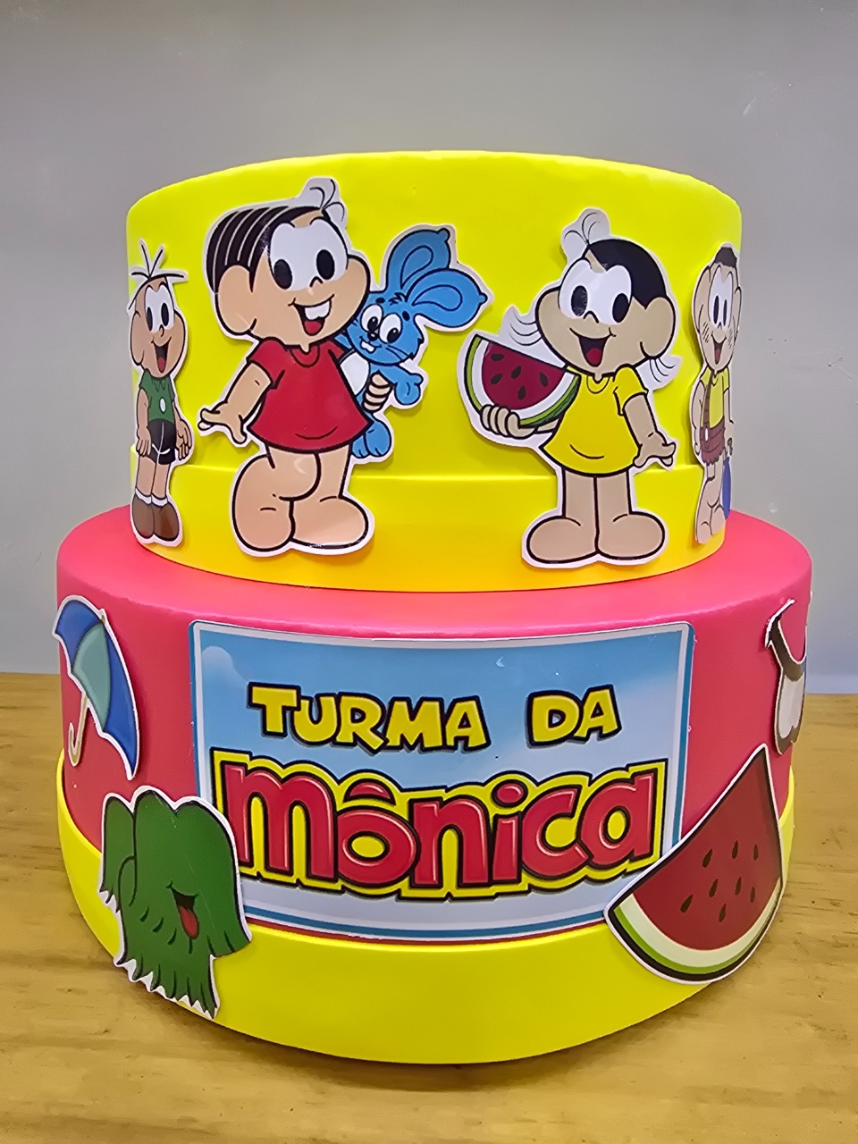 Bolo Fake Turma da Mônica  - Pegue e Dekore