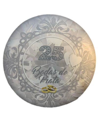 Painel Sublimado Bolda de Prata 25 - Pegue e Dekore
