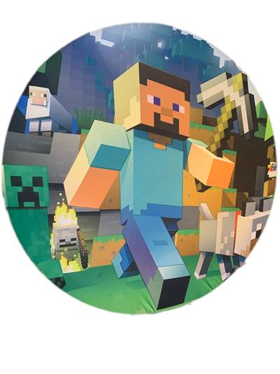 Painel Sublimado Minecraft - Pegue e Dekore