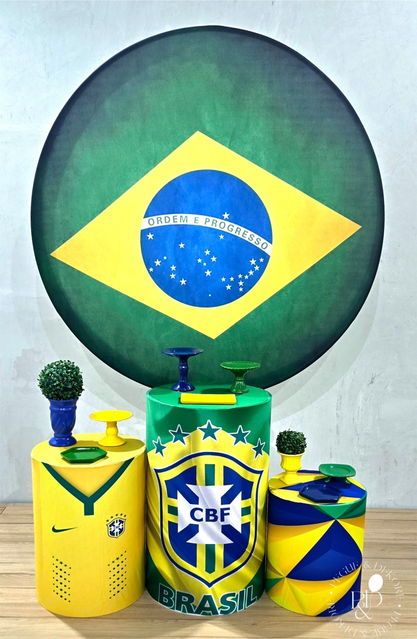 Kit Essencial Copa Brasil - Coleção:futebol - Pegue e Dekore