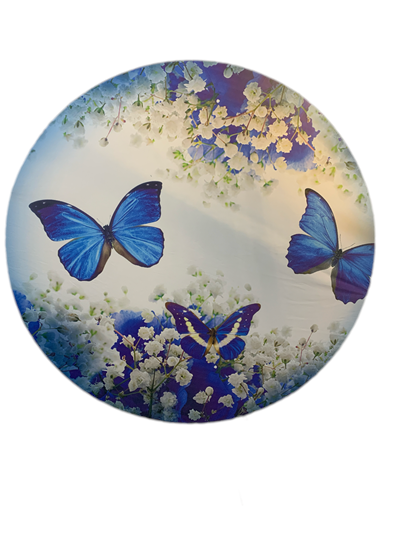 Painel Sublimado Borboleta Azul - Pegue e Dekore
