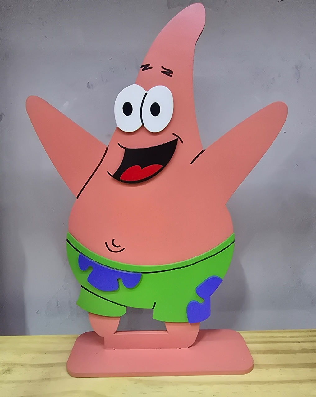 Display 3D Patrick Bob Esponja  - Pegue e Dekore